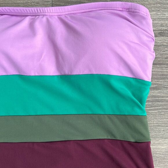 KATE SPADE One Piece Swimsuit XS Strapless Underwire Colorblock Beach Swimwear - Picture 3 of 8